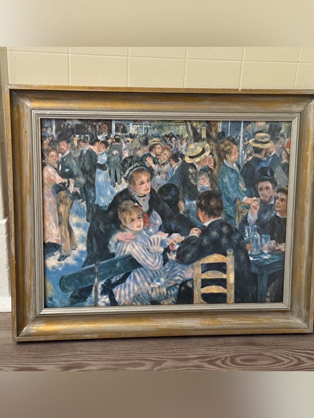 Vintage H.A. DeNunzio Renoir Framed Canvas Reproduction | Moulin de la Galette